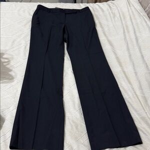 NWT LOFT Navy Pinstriped Bootleg Marisa Trouser Pant Size 8L #2024